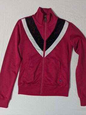 MY TWIN By Twinset Women's Fuchsia Long Sleeve Zip Up Active Sweater Size XXS